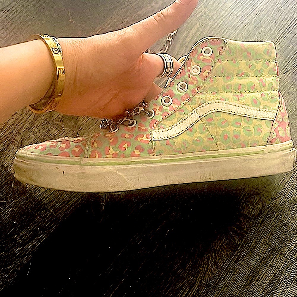 Vans sk8 hi leopard colorful